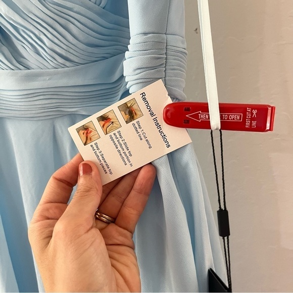 Mac Duggal Ieena Astmmetrical Hem Chiffon Maxi Dress Size 6 - Picture 10 of 15